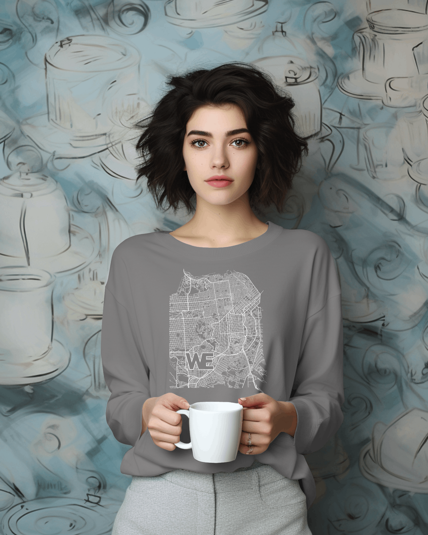 San Francisco Map Ladies Long Sleeve T-Shirt