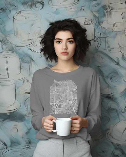 San Francisco Map Ladies Long Sleeve T-Shirt